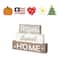Glitzhome&#xAE; 13&#x22; Lighted Wooden Block Word Sign with Changeable Top